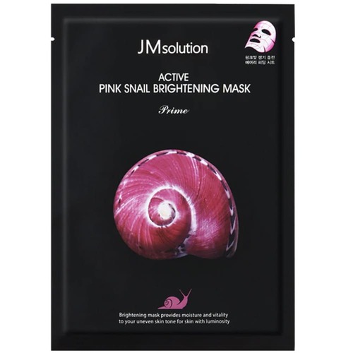 JMsolution Маска ультратонкая с муцином улитки - Active pink snail brightening mask prime, 30мл