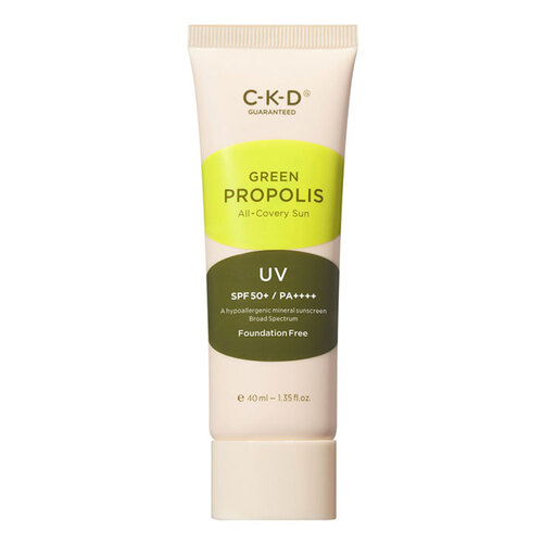 C-K-D Крем солнцезащитный с прополисом тонирующий - Green propolis all-covery sun SPF50+PA++++, 40мл