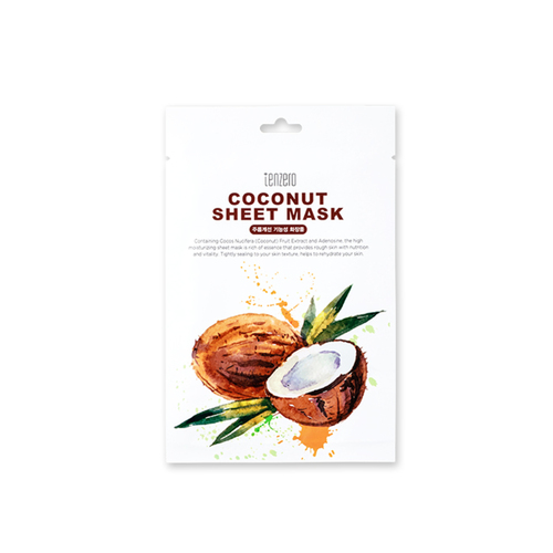 TENZERO Маска тканевая с экстрактом кокоса - Coconut Sheet Mask, 25мл