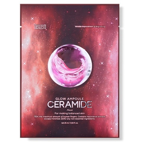 TENZERO Маска тканевая с керамидами - Glow Ampoule Ceramide Mask, 25мл