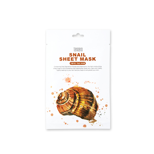 TENZERO Маска тканевая с муцином улитки - Snail Sheet Mask, 25мл