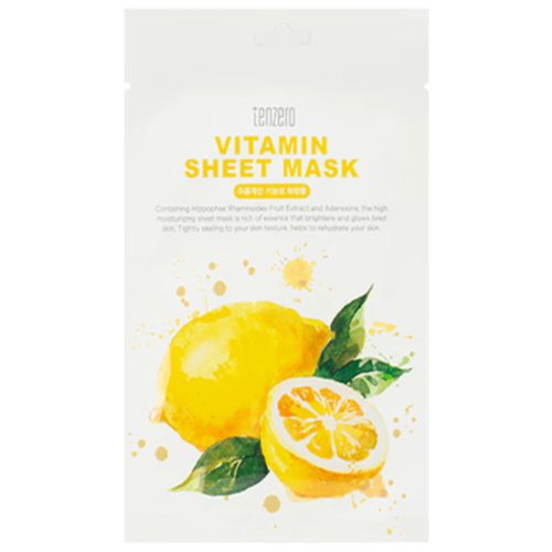 TENZERO Маска тканевая с витаминами - Vitamin Sheet Mask, 25мл