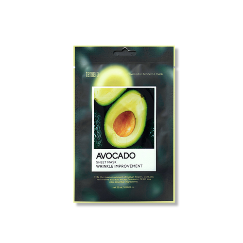 TENZERO Маска тканевая с экстрактом авокадо - Avocado Sheet Mask, 25мл