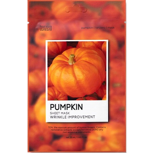 TENZERO Маска тканевая с экстрактом тыквы - Pumpkin Sheet Mask, 25мл