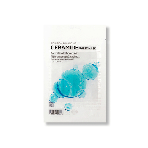 TENZERO Маска тканевая с керамидами - Solution Balancing Ceramide Sheet Mask, 25мл