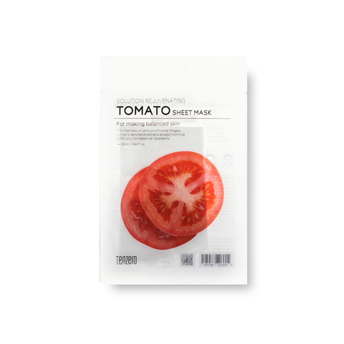 TENZERO Маска тканевая с экстрактом томата - Solution Rejuvenating Tomato Sheet Mask, 25мл