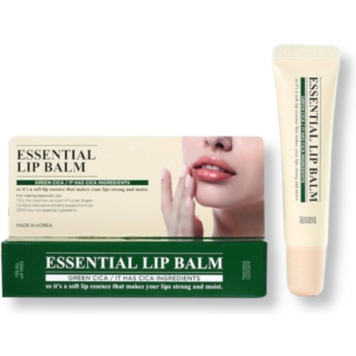 TENZERO Успокаивающий бальзам для губ с экстрактом центеллы - Essential Lip Balm Green Cica, 9г