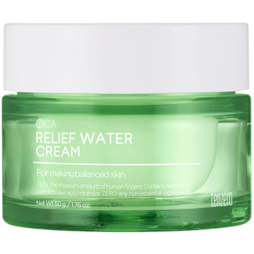 TENZERO Успокаивающий крем с центеллой азиатской - Cica Relief Water Cream, 50г