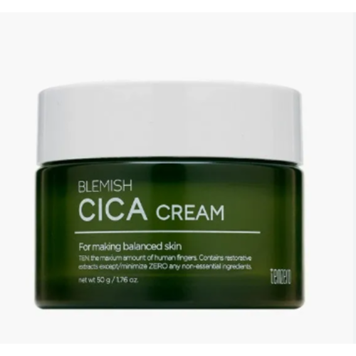 TENZERO Смягчающий крем с экстрактом центеллы азиатской - Blemish Cica Cream, 50г