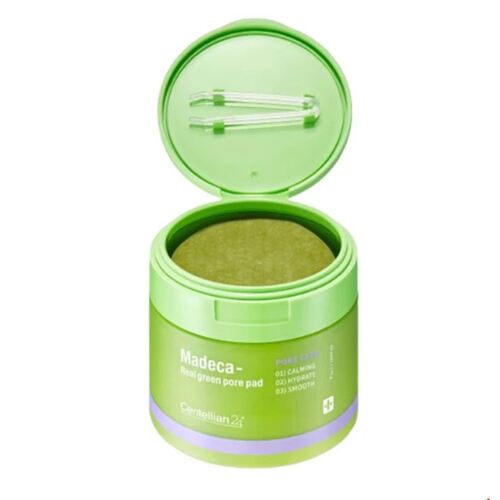 Centellian24 Пэды для лица успокаивающие - Madeca real green pore pad, 60шт