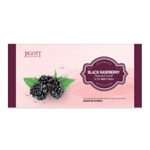 Jigott Мыло-скраб с экстрактом ежевики - Black Raspberry Scrub Soap, 150г