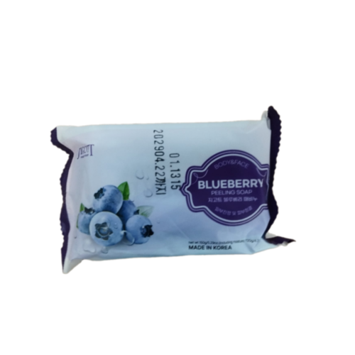 Jigott Мыло-скраб с экстрактом черники - Blueberry Scrub Soap, 150г