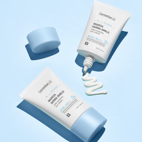 Centellian24 Крем для лица солнцезащитный - Madeca derma shield safe moisture sun cream, 50мл