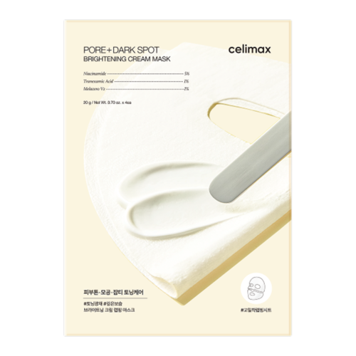 Celimax Маска тканевая кремовая выравнивающая тон кожи - Pore+dark spot brightening cream mask, 20мл