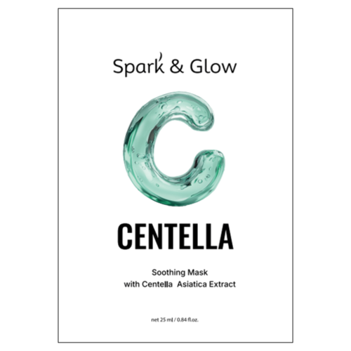 Spark&Glow Маска тканевая для лица с центеллой - Soothing mask with centella asiatica extract, 25мл