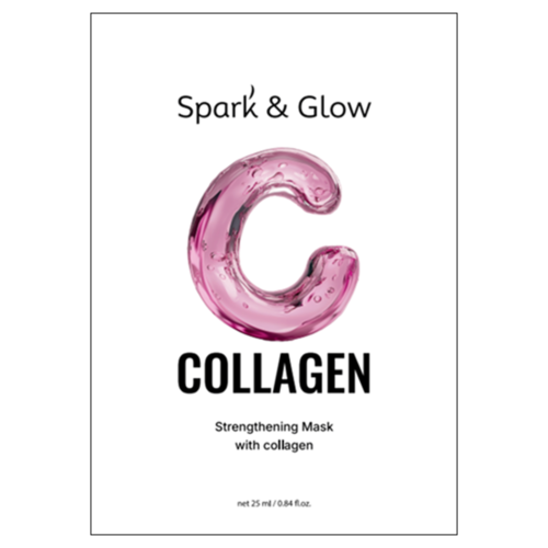Spark&Glow Маска тканевая для лица с коллагеном - Strengthening mask with collagen, 25мл