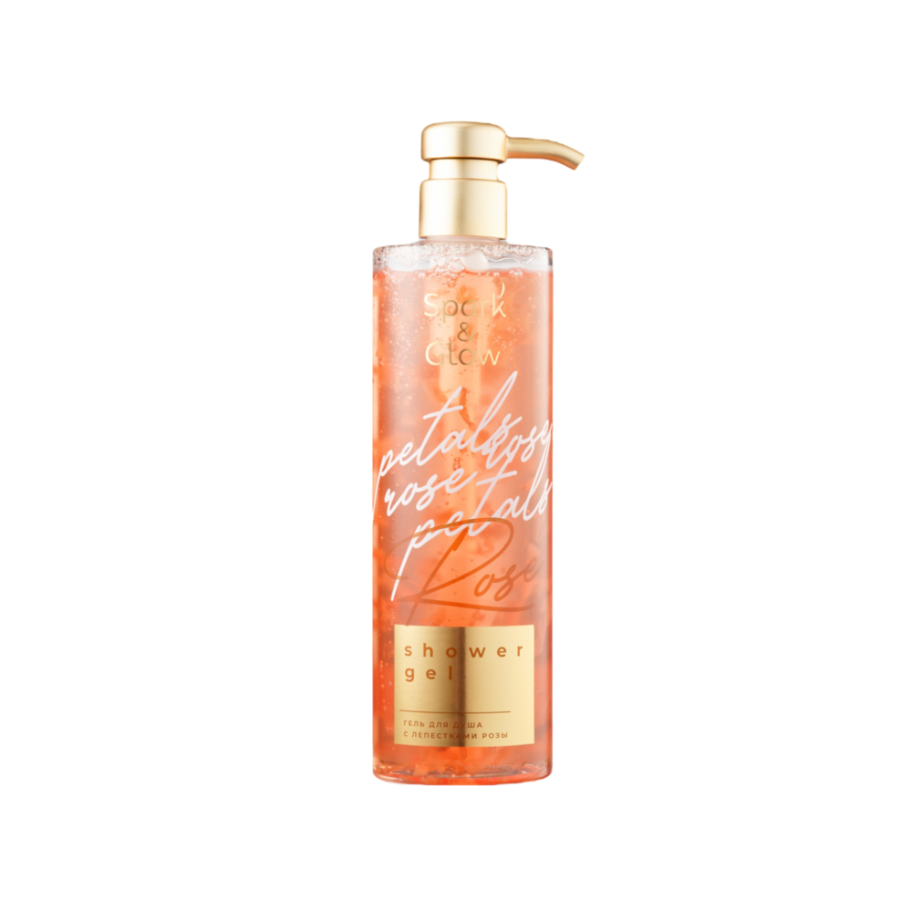 Spark'&Glow Гель для душа с лепестками розы - Rose petal shower gel, 500мл