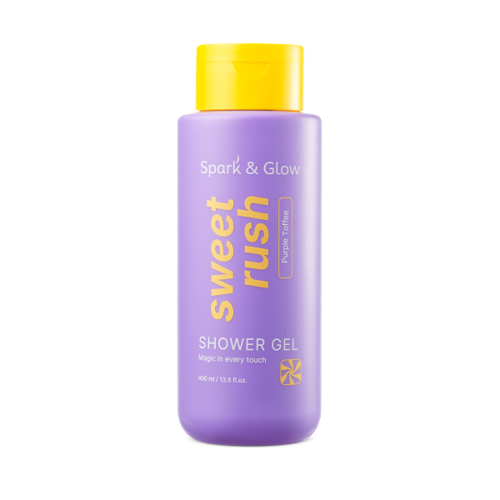 Spark'&Glow Гель для душа с ароматом соленой карамели - Body wash purple toffee scent, 400 мл