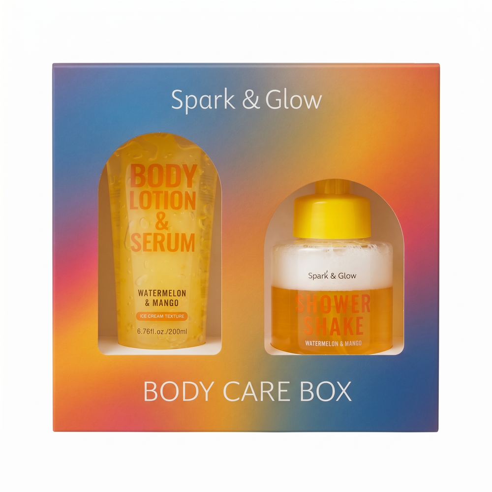Spark'&Glow Набор подарочный для тела с ароматом арбуза и манго, 2 предмета