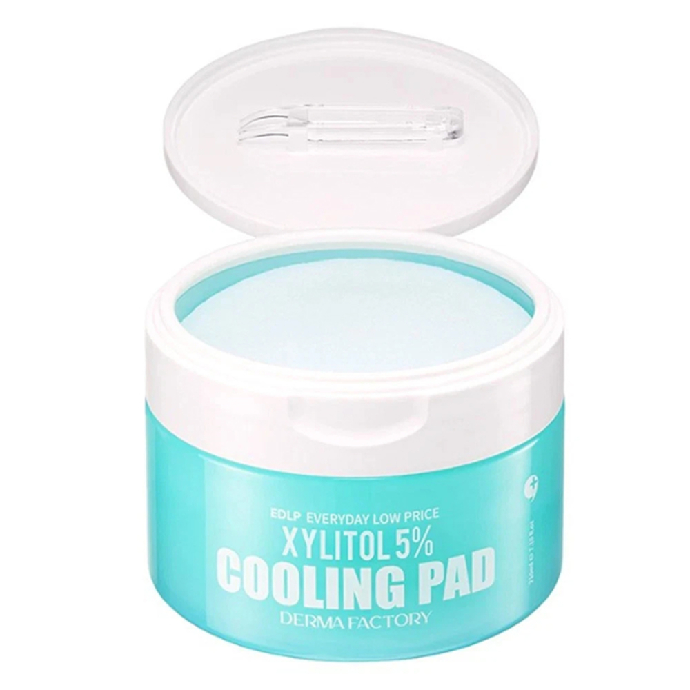 Derma Factory Пэды для лица охлаждающие - Edlp xyilitol 5% cooling pad, 210мл