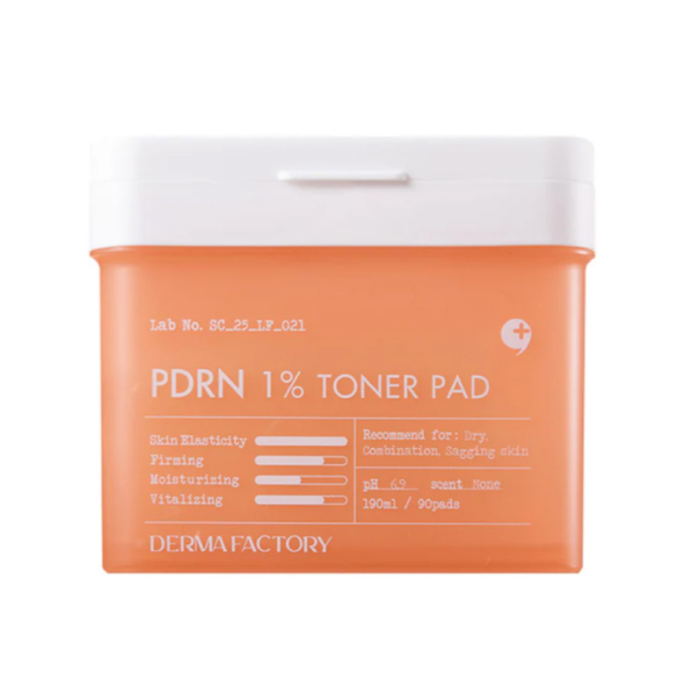 Derma Factory Пэды для лица c PDRN 1% - PDRN 1% toner pad, 190 мл