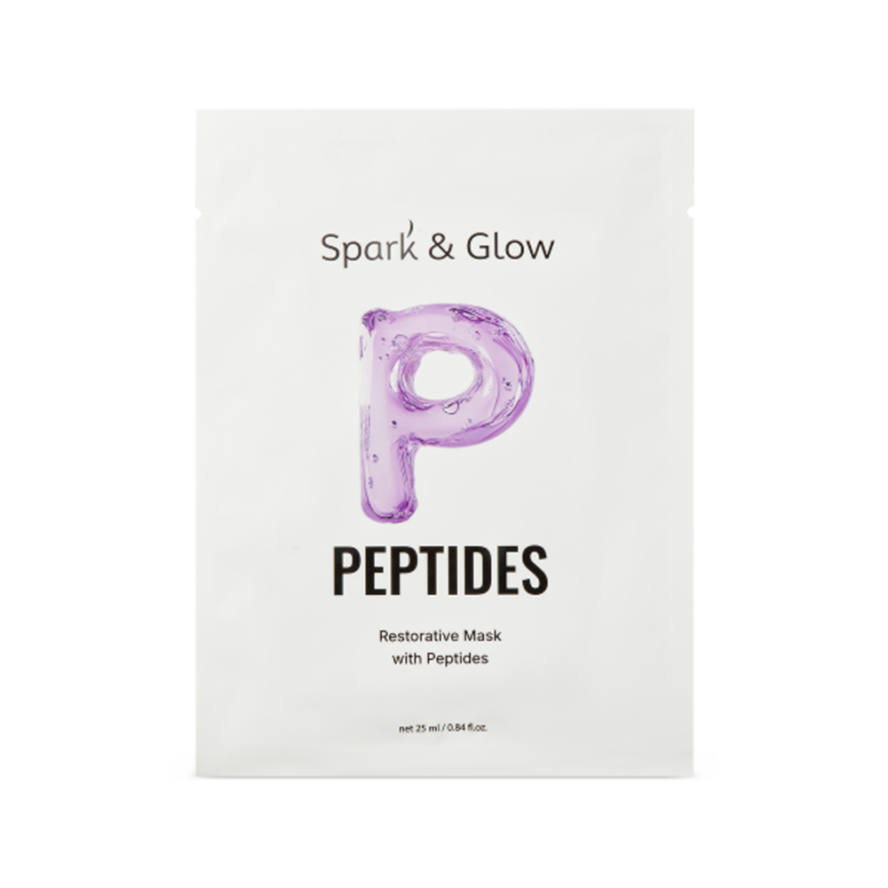 Spark'&Glow Набор масок тканевых для лица с пептидами - Restorative mask with peptides,10 шт