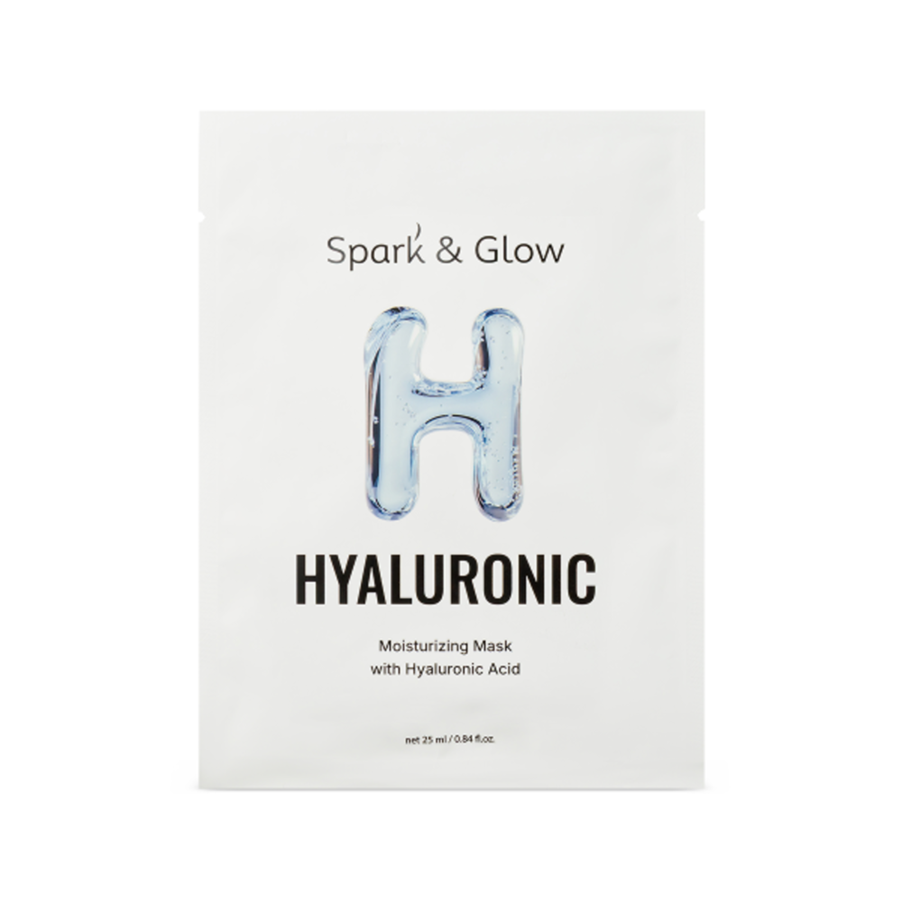 Spark'&Glow Набор масок тканевых для лица увлажняющих - Moisturizing mask with hyaluronic acid,10 шт