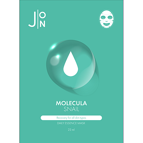 J:on Маска для лица тканевая с улиточным муцином - Molecula snail daily essence mask, 23мл