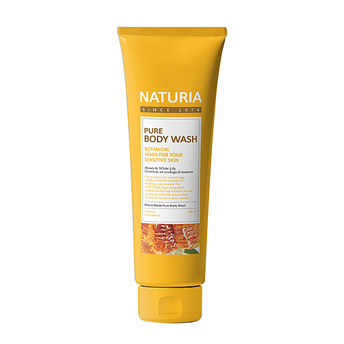 Naturia Гель для душа мед/лилия - Pure body wash honey & white lily, 100мл