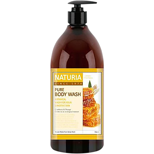 Naturia Гель для душа мед/лилия - Pure body wash honey & white lily, 750мл