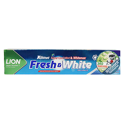 Lion Паста зубная отбеливающая прохладная мята - Thailand fresh & white, 160г