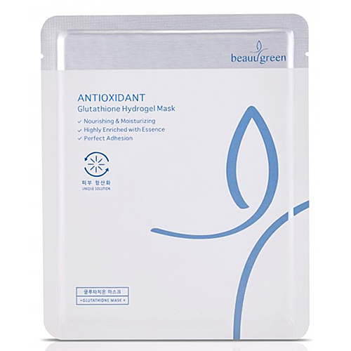 BeauuGreen Маска для лица гидрогелевая с антиоксидантами - Antioxidant glutathione hydrogel, 30г