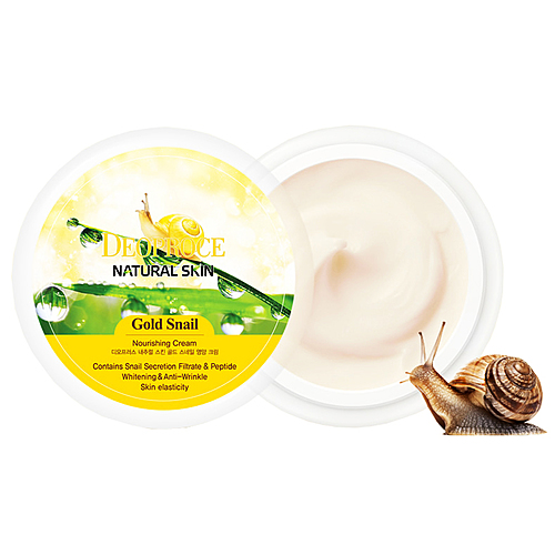 Deoproce Крем питательный с золотом и муцином улитки – Skin gold snail nourishing cream, 100мл