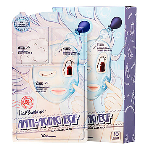 Elizavecca Маска для лица трехшаговая омолаживающая - Anti-aging EGF aqua mask pack, 25мл