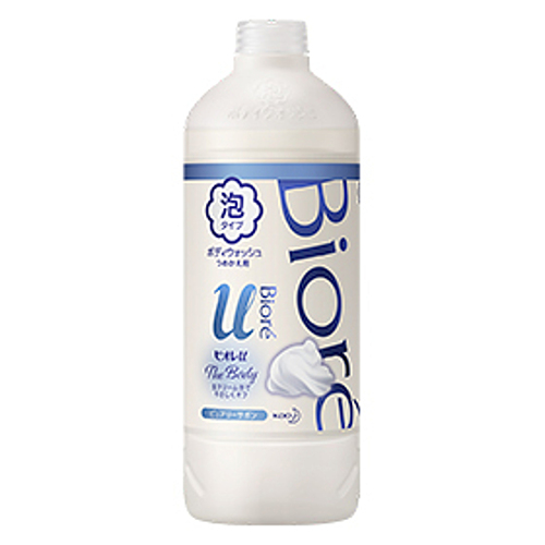 KAO Мыло-пенка для душа с освежающим ароматом з/б - Biore u foaming body wash pure savon, 450мл