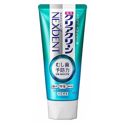 KAO Паста зубная с микрогранулами и фтором мятная - Clear clean nexdent pure mint, 120г