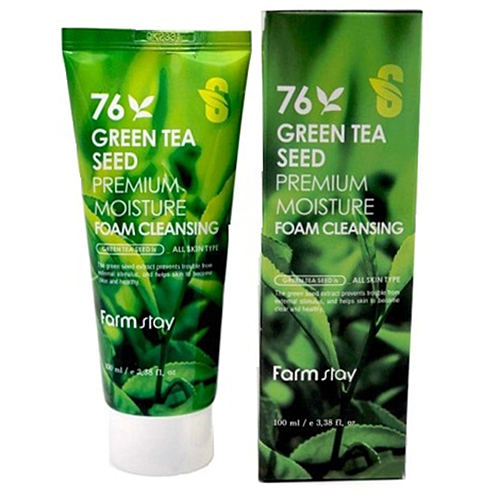 FarmStay Пенка очищающая с семенами зеленого чая - Green tea seed moisture foam, 100мл