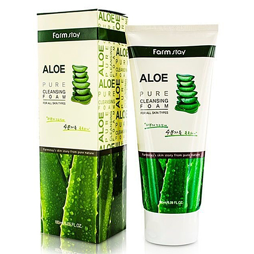FarmStay Пенка очищающая с экстрактом алоэ - Aloe pure cleansing foam, 180мл