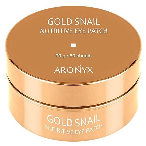 Aronyx Патчи для глаз гидрогелевые с муцином улитки и золотом - Gold snail nutritive eye patch, 60шт