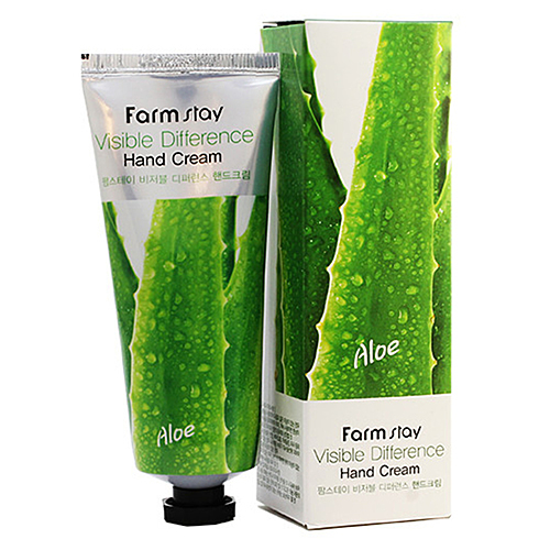 FarmStay Крем для рук с экстрактом алоэ - Aloe vera visible difference hand cream, 100г