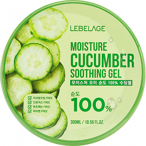 Lebelage Гель для тела успокаивающий с экстрактом огурца - Moisture cucumber soothing gel, 300мл
