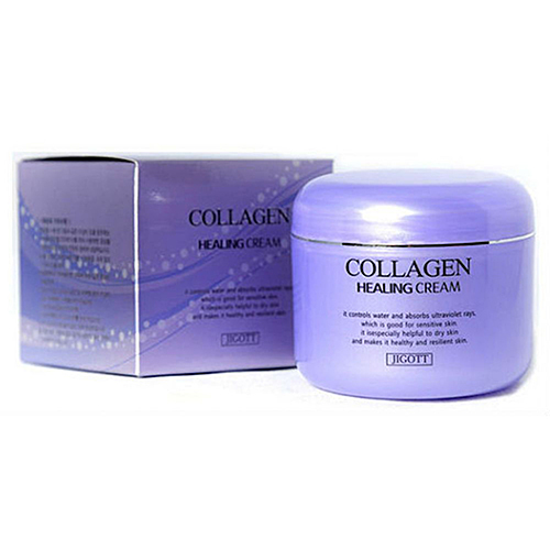 Jigott Крем питательный с коллагеном - Collagen healing cream, 100г