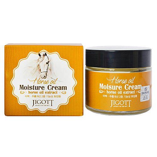 Jigott Крем увлажняющий с лошадиным маслом - Horse oil moisture cream, 70мл