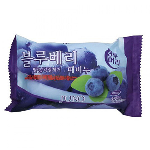 Juno Мыло отшелушивающиe с черникой - Sangtumeori peeling soap blueberry, 150г