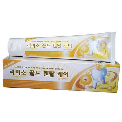 La Miso Зубная паста с частицами золота - Gold dental care toothpaste, 150г