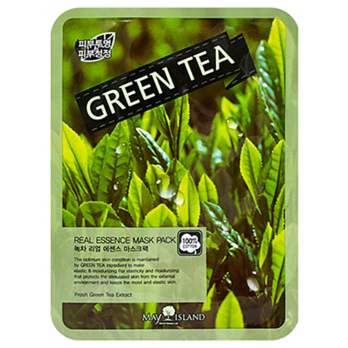 May Island Маска для лица тканевая с зеленым чаем - Real essence mask pack, 25мл