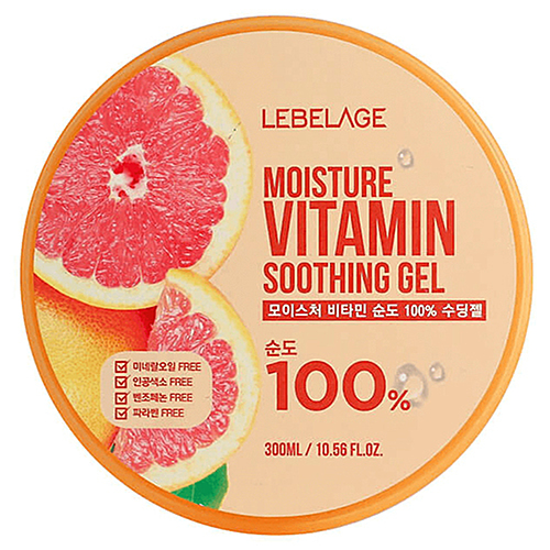 Lebelage Гель увлажняющий успокаивающий с витаминами - Moisture vitamin soothing gel, 300мл