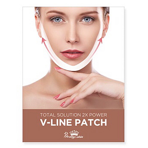 Pretty Skin Патч для коррекции контура лица - Total solution 2X power V-line patch, 25мл