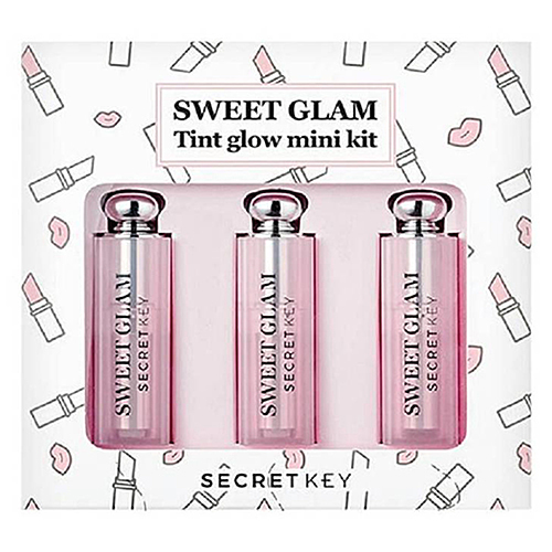 Secret Key Набор мини-тинтов, усиливающих натуральный цвет губ - Sweet glam tint glow mini, 3,5г*3шт