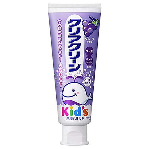 KAO Паста зубная для детей с мягкими микрогранулами со вкусом винограда - Clear clean grape, 70г